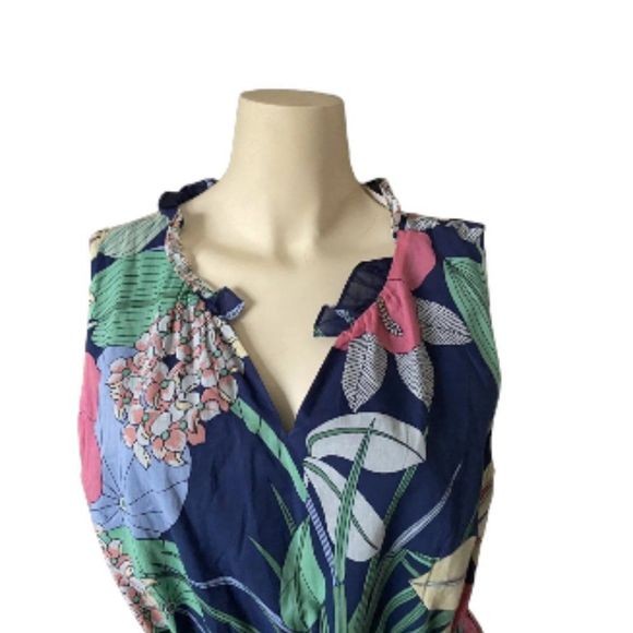 Talbots Voila Hibiscus Floral Maxi Dress NWT - Picture 6 of 7